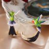 Pendientes 3D colibrí