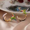 Pendientes 3D colibrí