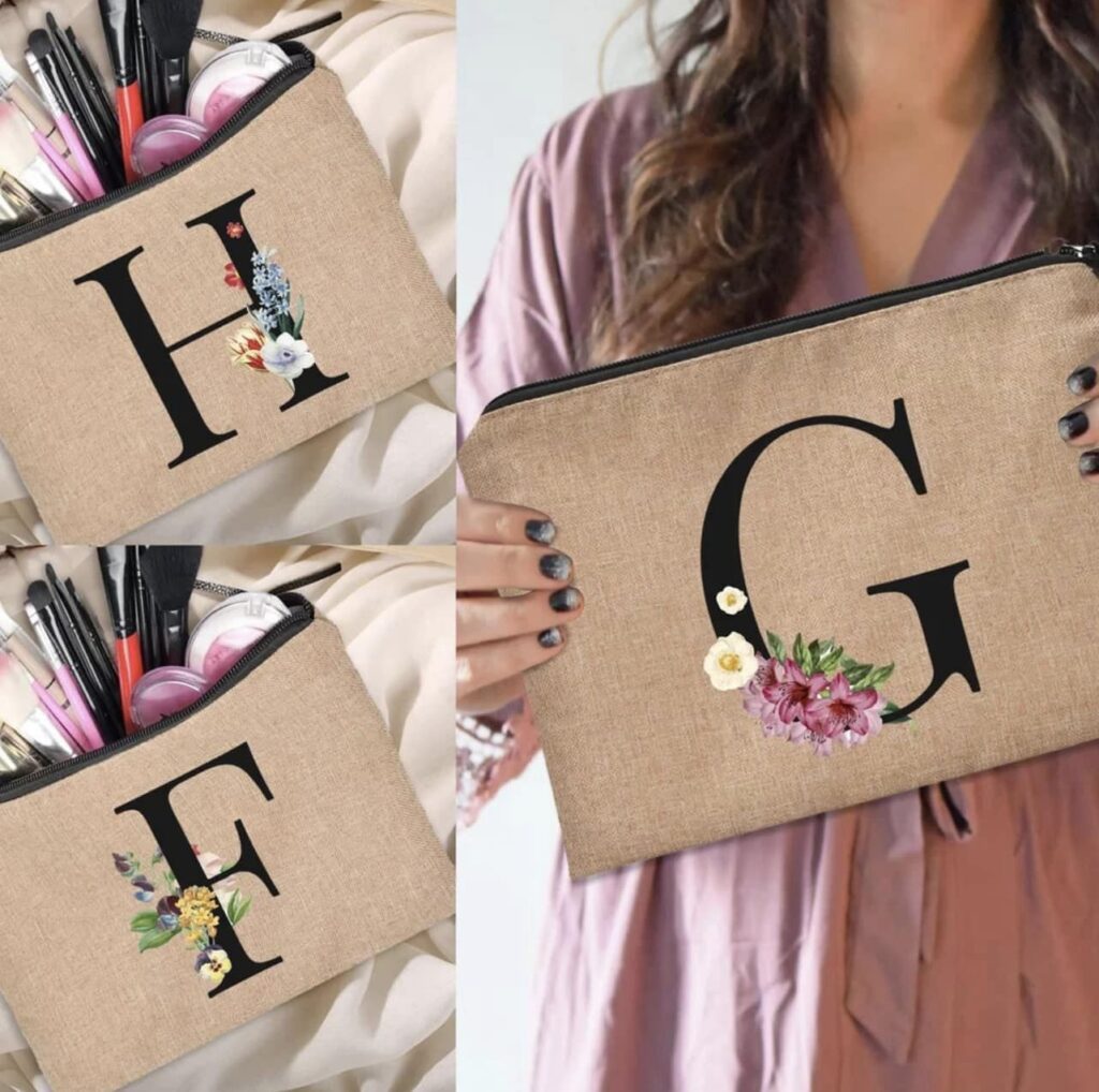 Bolsa de lino con Estampado floral - Imagen 3