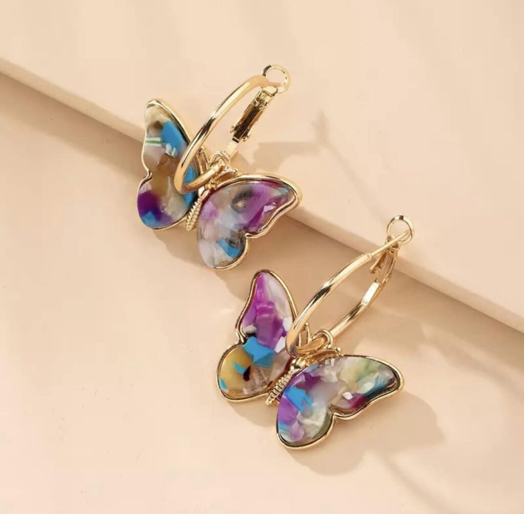 Aretes de mariposa