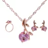 Set de joyería de cristal de cereza