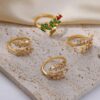 Anillos en forma de Hojas