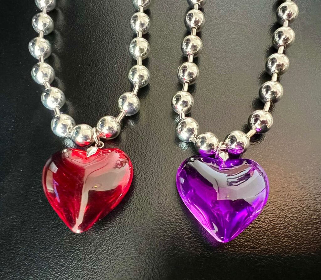 Collar corazón de cristal - Imagen 5