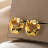 Aretes Geométricos acero inoxidable rose