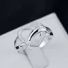 Anillo de plata 925 con forma de corazon de delfin