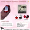 Aretes de Rosas Rojas de Cristal con Perlas (29) Anillo Penelope