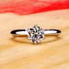 Anillo Tiffany bañado en oro blanco de 18 quilates!