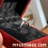 Anillo Tiffany bañado en oro blanco de 18 quilates!