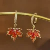 Pendientes de hoja de Otoño