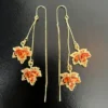 Pendientes de hoja de Otoño